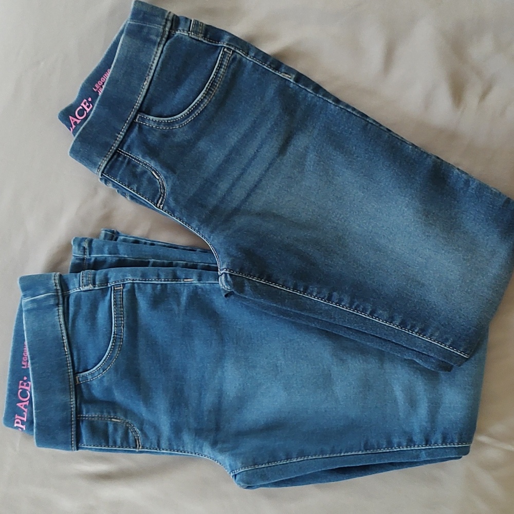 NWOT-2 Pair Girls Jean Leggings